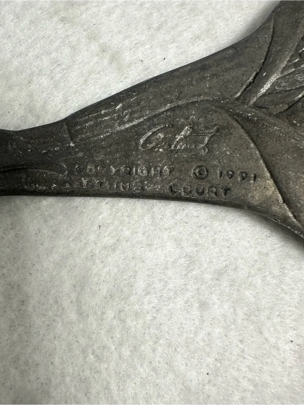 Vintage-Style Metal Serving Spoons in Dark Pewter Finish Arthur Court Collectibl